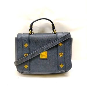 MCM Black Leather Crossbody